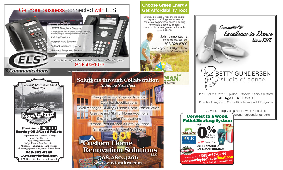 Layouts for print advertising in program books, newspaper and magazine ads.